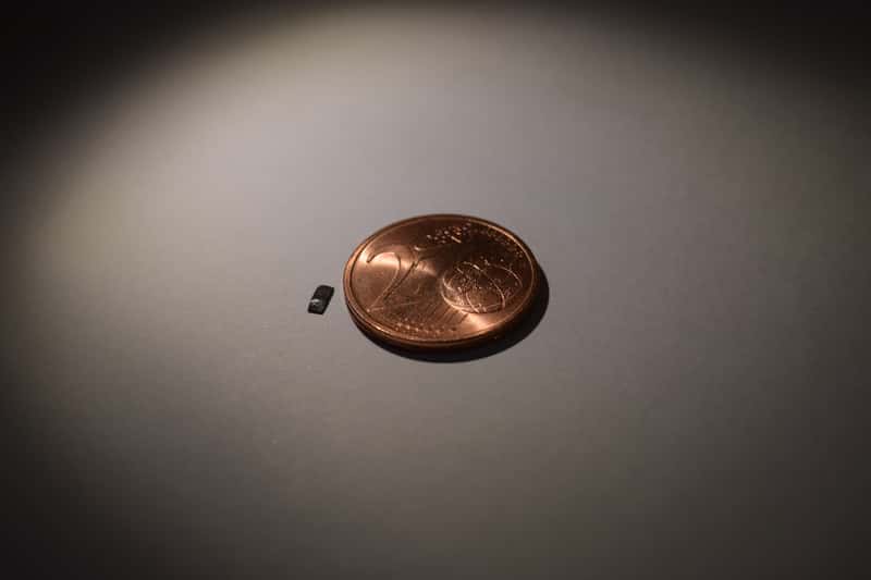 Ce petit morceau de caoutchouc est un robot miniature actionné par un champ magnétique. © <em>Max-Planck Institute for Intelligent Systems</em>