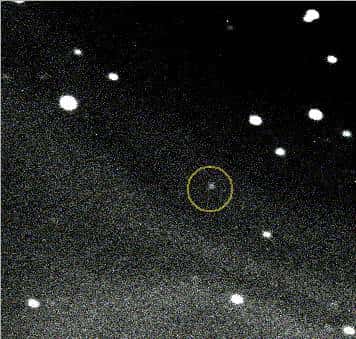 Apophis sur un cliché pris à l'Osservatorio Astronomico Sormano