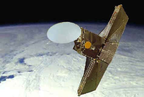 Le satellite Odin, vue d'artiste (Crédits : Swedish Space Corporation).