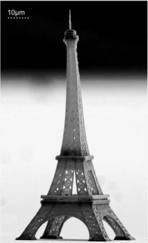 La tour Eiffel en impression 3D micrométrique. © Nanoscribe GmbH 