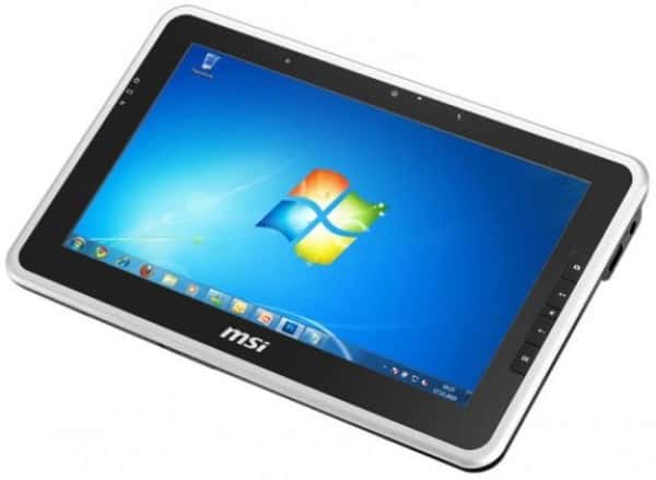 Le WinPad 110W de MSI est une tablette haut de gamme capable de faire tourner Windows 7 et de lire de la vidéo HD sur son écran de 10,1 pouces. © MSI