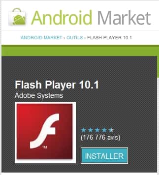La version 10.1 de Flash disponible depuis l’été dernier sur l’Android Market affiche difficilement les sites dont les animations n'ont pas été optimisées pour les terminaux mobiles. © Google