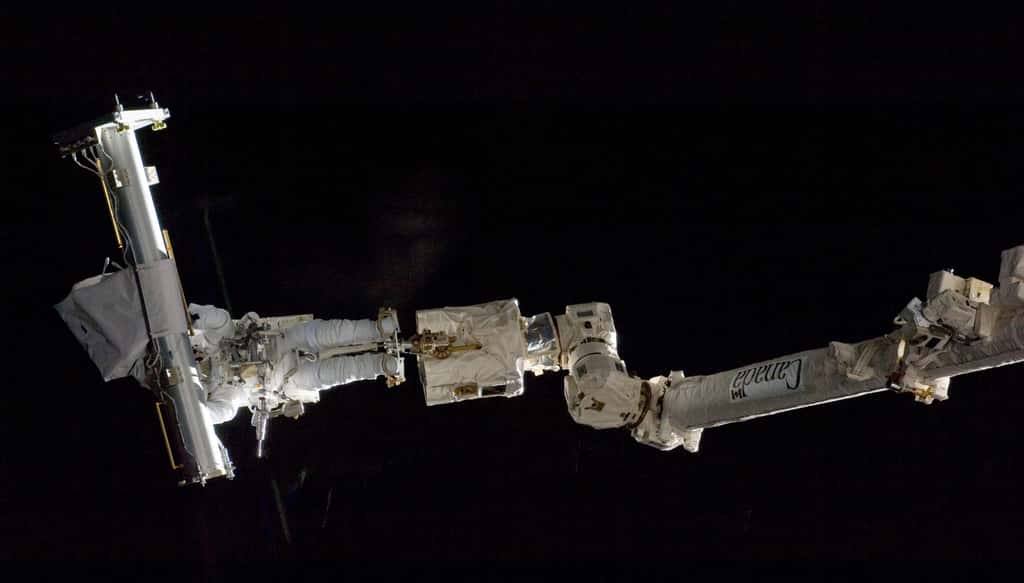 Pour sa dernière mission, Endeavour a rejoint l'ISS pour une mission de 16 jours pendant laquelle seront réalisées quatre sorties extravéhiculaires. © Nasa