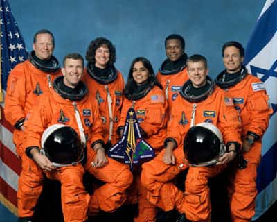 L'équipage qui a péri dans la désintégration de Columbia (mission STS-107). (crédit : NASA)
