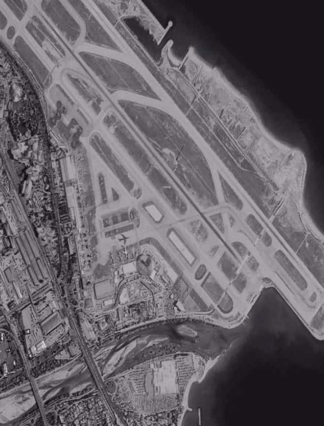 Image simulée de l'aéroport de Nice tel que l'observerait GO-3S. © Astrium