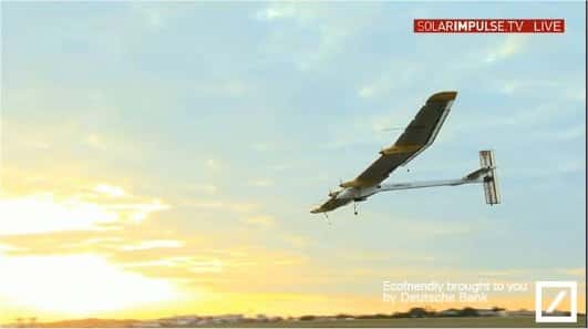Sur la fin du voyage, le soleil se montre. Les batteries finiront le voyage chargées à 95 %. © Solar Impulse