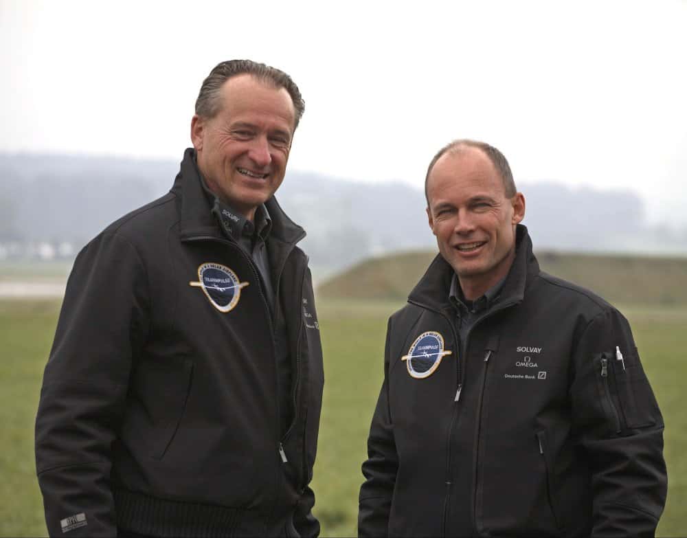 Les cofondateurs de Solar Impulse : André Borschberg, à gauche, et Bertrand Piccard, à droite. © Solar Impulse