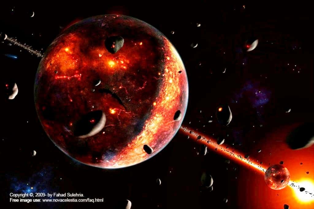 À l'Hadéen, le bombardement de la Terre par des météorites était encore intense. © Fahad Sulehria