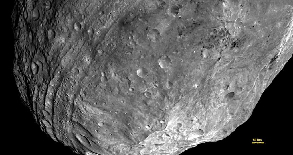 Le pôle sud de Vesta. © Nasa/JPL-Caltech/UCLA/MPS/DLR/IDA