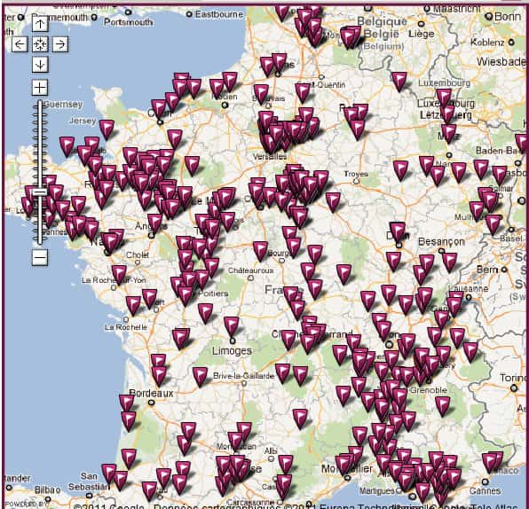 Pour participer à la Virade de l'espoir la plus proche de chez vous, indiquez votre commune sur la carte interactive du site <a href="http://www.vaincrelamuco.org" target="_blank">www.vaincrelamuco.org.</a> © Google Maps