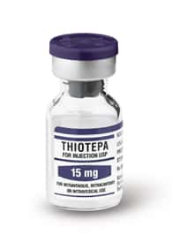 Le Thiotépa est un anticancéreux, utilisé en injections de 15 mg, dans le traitement par chimiothérapie des cancers du sein, de l'ovaire et de la vessie. © DR