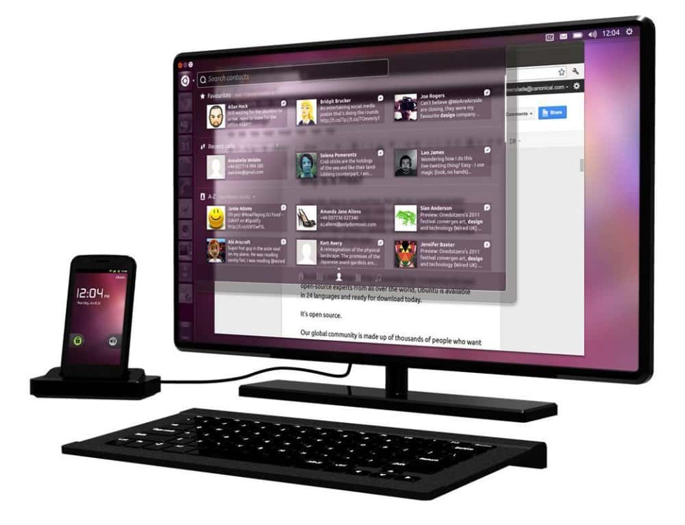 Ubuntu pour Android utilise une petite station d’accueil qui transforme n’importe quel smartphone en ordinateur sous Linux. © Canonical