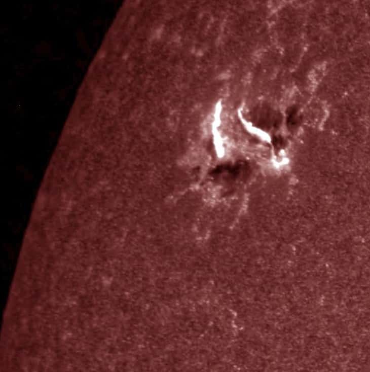 La violente éruption solaire du 5 mars 2012 a été enregistrée par les instruments du satellite SDO comme le révèle cette image réalisée dans l'ultraviolet. © Nasa/SDO 