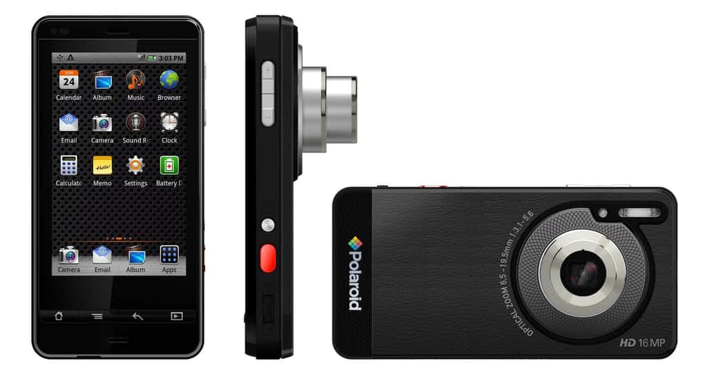 Polaroid est le premier constructeur à tenter la greffe Android sur un appareil photo qui fera aussi office de téléphone. La différence avec une smartphone ne sera-t-elle pas trop ténue ? © Polaroid