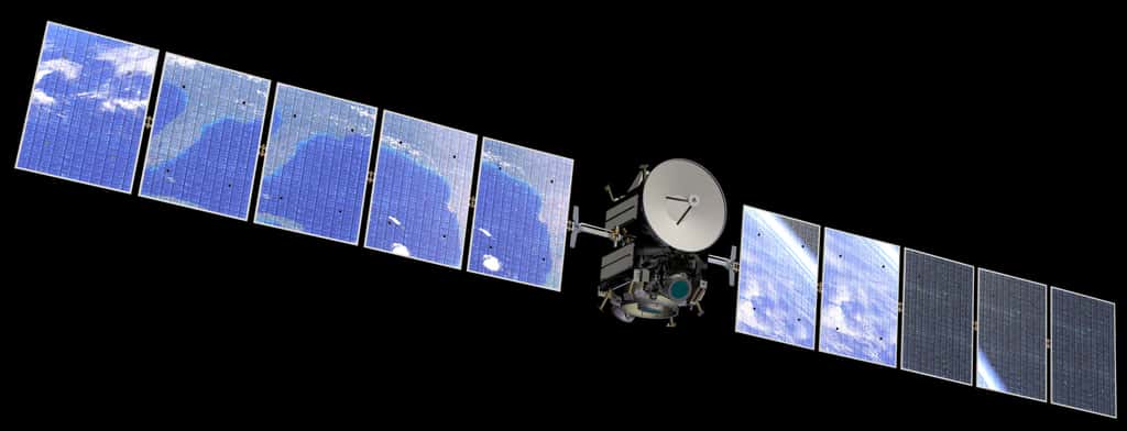 La sonde Dawn embarque trois instruments scientifiques. Une caméra (visible et proche infrarouge), un spectromètre gamma et à neutrons (Grand) et un spectromètre en lumière visible et infrarouge (Vir). © Nasa