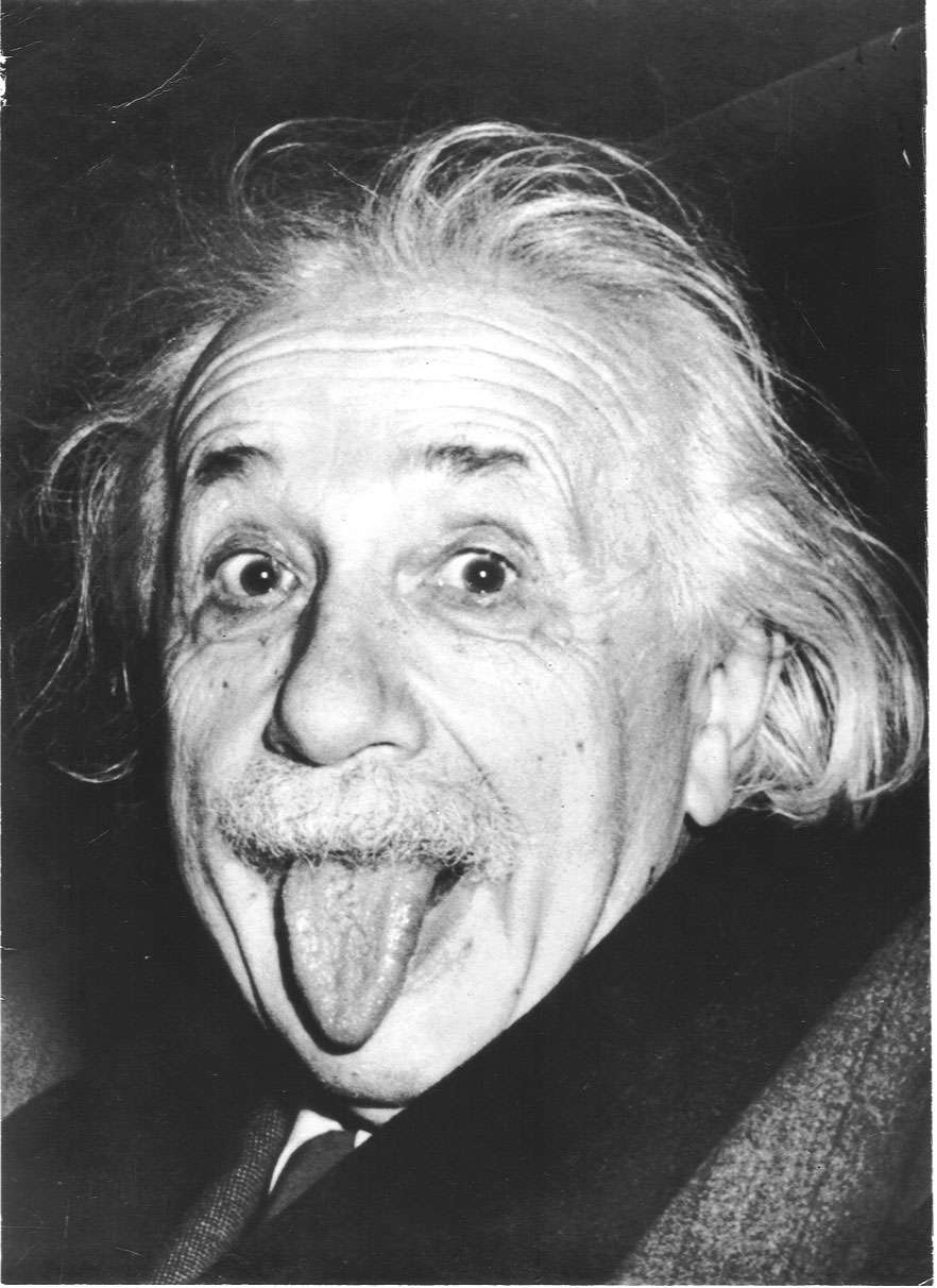 La mythique photo d'Einstein tirant la langue. © Arthur Sasse
