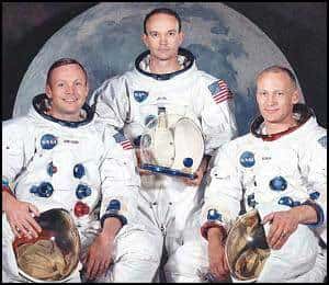 L'équipage d'Apollo 11. De gauche à droite : Neil Armstrong, Michael Collins et Buzz Aldrin.&copy; Photo Nasa