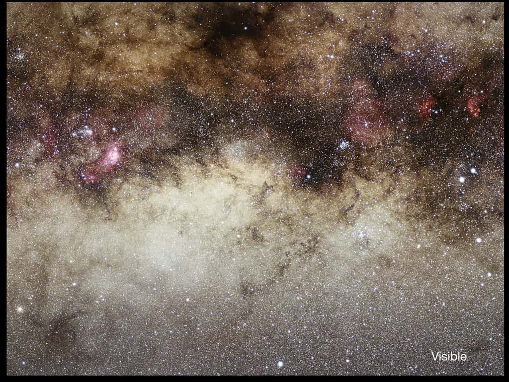 Une image traditionnelle du centre de la Voie lactée prise dans le domaine visible. © ESO 