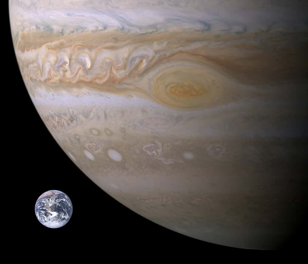 Jupiter, la planète gazeuse géante de notre Système solaire, sera le 1<sup>er</sup> décembre à 609 millions de km de nous. © Nasa  