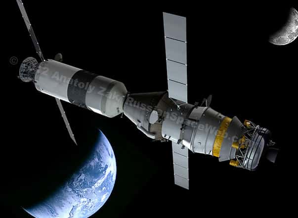 Ces prochaines années, la Russie souhaite développer une nouvelle génération de transport spatial capable de rejoindre la Lune, voire Mars. © Anatoly Zak, 2012