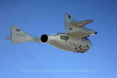 <br />Retour du SpaceShipOne en vol plané <br />&copy; Scaled Composites