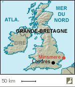<br />Carte Grande Bretagne - Situation de la réserve de <br />Minsmere