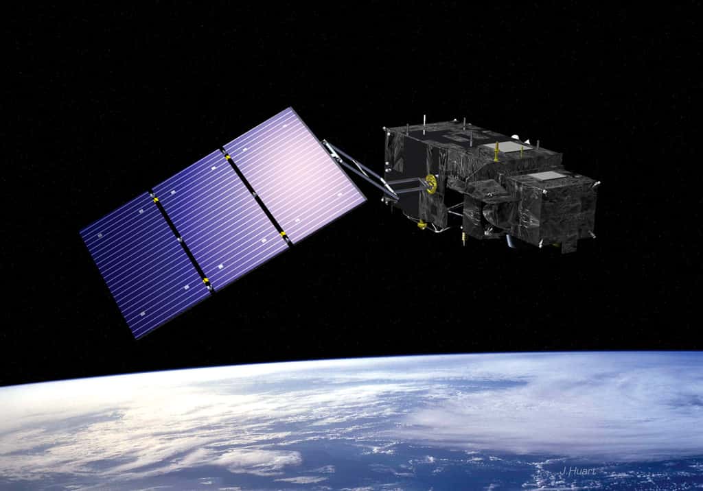Le satellite Sentinelle-3 est développé par l’Esa et réalisé par Thales Alenia Space. Son lancement est prévu en 2013, et il aura pour mission d’observer les océans ainsi que la végétation sur les terres émergées. © J. Huart, Esa