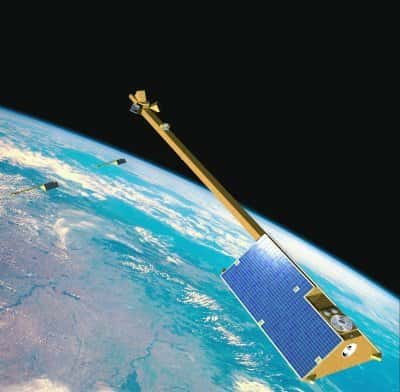 Le programme Swarm fera appel à trois minisatellites pour étudier la dynamique du champ magnétique terrestre et ses interactions avec l'environnement terrestre. © ESA