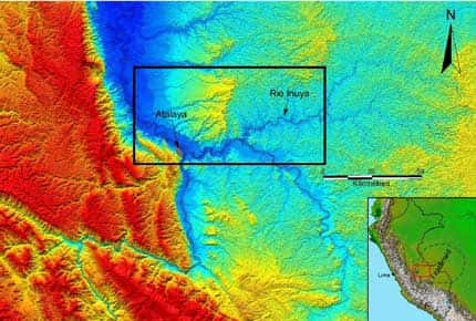 Localisation de l'aire de prospection de l'expédition Fitzcarrald 2005. © IRD