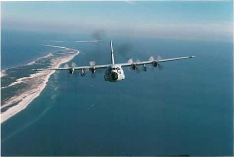 L'appareil WC-130 Hercules est un appareil de grande envergure et de moyenne portée <br />utilisé par l'US Air Force pour la reconnaissance météorologique<br />(Crédit : US Air Force)