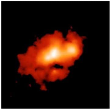 La galaxie He2-10<br /> Cette galaxie naine (sa taille est moins de 1/20 celle de notre Galaxie) fait partie de la classe des galaxies bleues compactes<br /> De l'étude des BCD, les astronomes pensent pouvoir déduire les propriétés physiques des premières galaxies de l'univers <br />(Crédits : CEA/SAp/ESO)