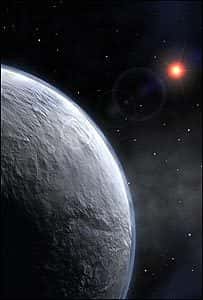 Découverte d'une exoplanète 13 fois plus massive que la Terre, <br />et probablement couverte de glace <br />(Crédits : ESO)