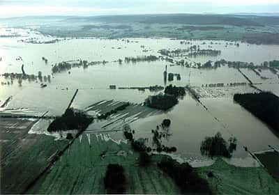 Les inondations de la Meuse, le 31 janvier 1995. (crédit : SERTIT)