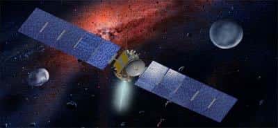 La mission Dawn, visant l'exploration de deux gros astéroïdes, est relancée !<br /> (Crédits : Dawn Science team)