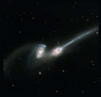 Une collision de galaxies observée par Hubble <br />(Crédits : NASA/ESA)