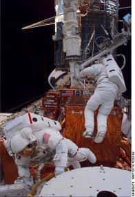 Hubble a régulièrement besoin d'opération de maintenance <br />Quand aura lieu la prochaine ?<br /> (Crédits : NASA)