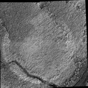 Le rocher Cheyenne analysé par Opportunity <br />(Crédits : Mars Exploration Rover Mission, Cornell, JPL, NASA)