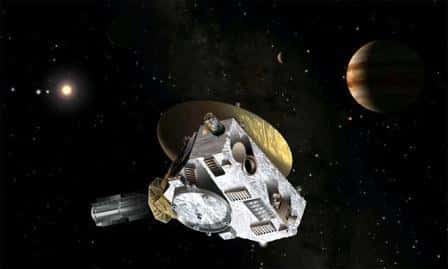New Horizons passera au plus près de Jupiter en février 2007 <br />La sonde trouvera dans le système jovien une assistance gravitationnelle <br />En attendant ce rendez-vous, New Horizons s'est entraînée à traquer une cible mouvante <br />(Crédits : Southwest Research Institute, Dan Durda/JHU Applied Physics Laboratory)