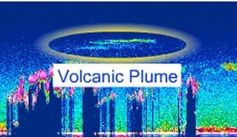 Les éjections volcaniques observées par Calipso témoignent de la grande sensitivité de son Lidar <br />(Crédits : NASA Langley Research Center)