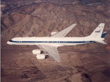 <br />Le DC-8 de la NASA embarquera une multitude d'instruments destinés à explorer dans les moindres détails le coeur des cyclones tropicaux. <br />&copy; NASA Dryden