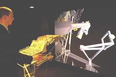 Simulateur du bras ERA installé dans les locaux de l'ESTEC (European Space Research and Technology Centre) à Noordwijk, (Pays Bas)
