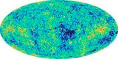 La voûte céleste, vue par WMap, ou, si l’on préfère, l’Univers tel qu’il était moins de 400 000 ans après le Big Bang. Crédit : Nasa