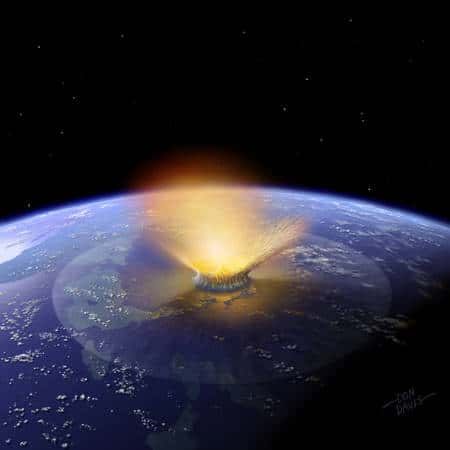 L'impact de l'astéroïde au Yucatan (Crédit : Don Davis).