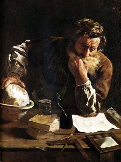 Archimède, par Domenico Fetti, 1620, Musée Alte Meister, Dresde (Allemagne).