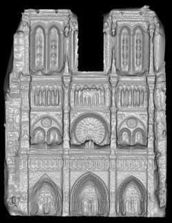 Notre-Dame de Paris, synthétisée en 3D. Crédit Université de Washington