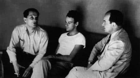 De gauche à droite Stanilas Ulam, Richard Feynman et John Von Neuman à Los Alamos. Crédit : AIP