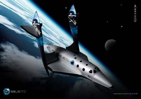 SpaceShipTwo en phase de rentrée. Crédit : Virgin Galactic