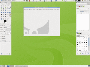 Écran de démarrage de Gimp 2.5 sous Linux/Gnome