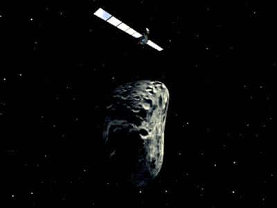 Survol d’astéroïde par Rosetta. Crédit Esa