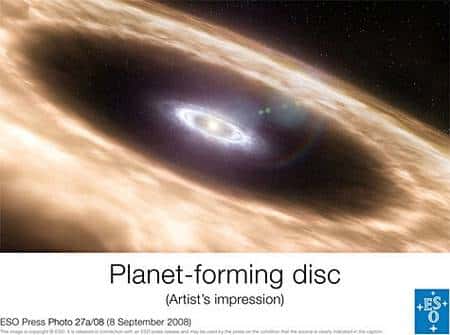 Représentation d'un disque stellaire. Crédit : ESO (European Southern Observatory)